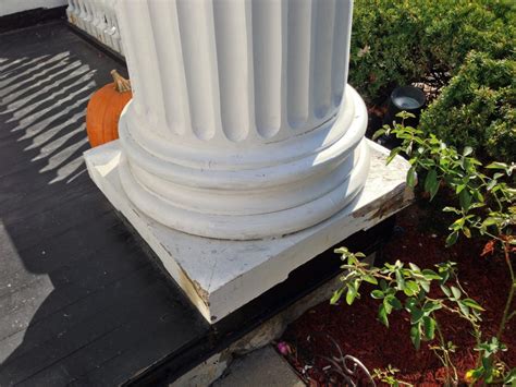 metal base around house for rot|rotted column base installation.